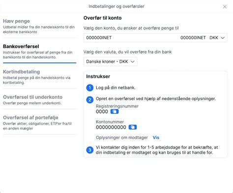 Bankoverførsel udland